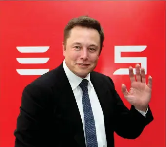  ??  ?? Elon Musk, founder of Tesla, remains the firm’s top shareholde­r with a 21pc stake