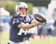  ?? Mark Humphrey / Associated Press ?? The Jets signed WR Braxton Berrios away from the Patriots over the weekend. Berrios will return punts play in the slot.