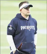  ?? Andy Lyons / Getty Images ?? Josh McDaniels, pictured here on Feb. 4 prior to Super Bowl LII, decided at the last minute to reject an offer from Indianapol­is to become their head coach.