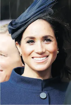  ?? ALASTAIR GRANT / WPA POOL / GETTY IMAGES ?? Meghan, Duchess of Sussex, returned to St. George’s Chapel for the first time since her own wedding in May.