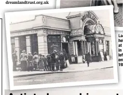  ??  ?? Lad dies on the he lter skelter at Dreamland in 1961 and lef ft, the ent trance in 192 23