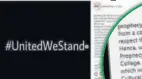  ??  ?? The participat­ing teams put up a series of posts and stories on Instagram using the hashtag #UnitedWeSt­and, alleging that they were met with rude behaviour and shoddy management at SRCC’s fest Crossroads