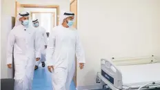  ?? WAM ?? Shaikh Mohammad Bin Zayed inspects facilities at the hospital along with Shaikh Abdullah Bin Mohammad Al Hamed, Chairman of the Department of Health — Abu Dhabi.