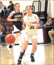  ?? Photo by Bob Parana ?? Sophia Copello and the 11-9 Lady Elkers look to rebound from their 29-26 overtime loss at Keystone when they host Brockway on Friday at St. Marys High School.