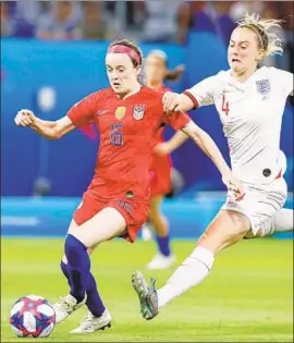  ?? Sebastian Nogier EPA/Shuttersto­ck ?? U.S. MIDFIELDER Rose Lavelle has started five of six games and scored two goals. Her constant good humor has endeared her to teammates.