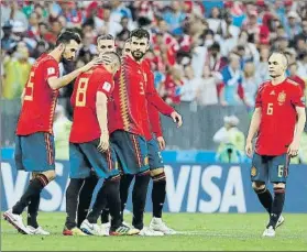  ?? FOTO: SIRVENT ?? La selección española quedó eliminada en los penaltis