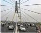  ?? PTI ?? A view of New Delhi’s Signature Bridge, which opened for public on Monday. —