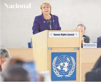  ?? FOTO: AFP ?? ►► La Presidenta Michelle Bachelet en la ONU.