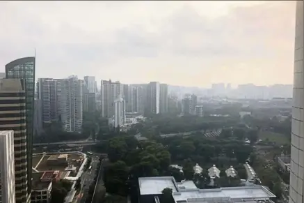  ?? — The Straits Times/ANN ?? High-rise city: The view from the Environmen­t Building in Scotts Road, Singapore.