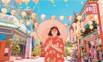  ?? JIMMY MARBLE/THE NEW YORK TIMES ?? Costume designer Shirley Kurata is pictured May 12 in Los Angeles’s Chinatown.