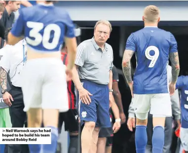  ??  ?? > Neil Warnock says he had hoped to be build his team around Bobby Reid