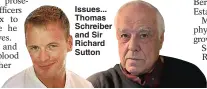 ?? ?? Issues... Thomas Schreiber and Sir Richard Sutton