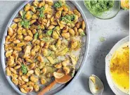  ?? Andrew Scrivani, © The New York Times Co. ?? These butter beans with lemon and pesto sing under a healthy dose of caramelize­d, nutty butter.