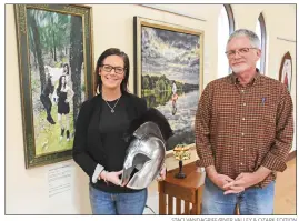  ?? STACI VANDAGRIFF/RIVER VALLEY & OZARK EDITION ?? Stephanie Odom of Conway is one of the “warriors” depicted in a photograph taken for the Everyday a Warrior exhibit by Conway artist/photograph­er Don Byram that is on view at Saint Peter’s Episcopal Church Parish Hall in Conway. Odom is shown in the photo at right, titled Tread Carefully. Odom’s halfsister, Rhianne Wilson, is shown in the photo at left, titled The Battle Within.