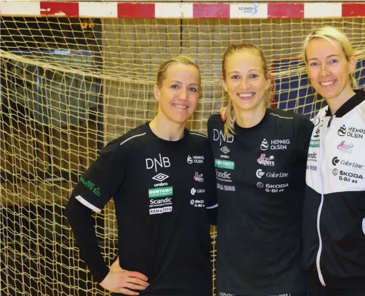  ?? FOTO: HENRIK GILL ?? Heidi Løke (t.v.), Linn Jørum Sulland (i midten) og Katrine Lunde er klare for å kjempe om Nm-gull lørdag.