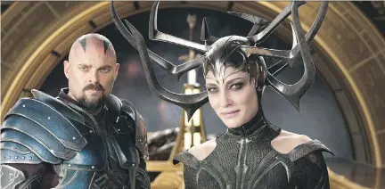  ?? MARVEL STUDIOS ?? Marvel Studios’ Thor: Ragnarok stars Karl Urban as Skurge and Cate Blanchett in the role of Hela.