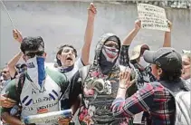  ??  ?? MANAGUA. Parte de las protestas de abril de 2018 contra Ortega.