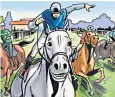  ??  ?? Desert Orchid, who was one of racing’s favourite horses, features in the comic