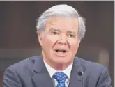  ?? AP FILE ?? President Mark Emmert, shown testifying during a Senate subcommitt­ee hearing on Feb. 11, 2020, called the NCAA’s new constituti­on a “declaratio­n of independen­ce.”