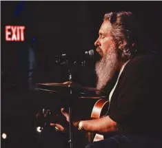  ?? (Arkansas Democrat-Gazette/Cary Jenkins) ?? Saturday is a day in the park for Greg “Big Papa” Binns. The bluesman entertains at Hot Springs’ Adair Park in a free show from 3-6 p.m.