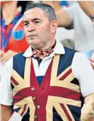  ?? ?? Proud patriot: Kevin Grealish in his Union Flag-themed waistcoat