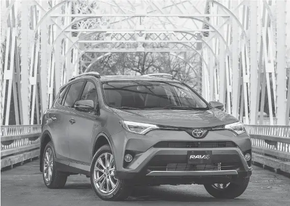  ?? PHOTOS: TOYOTA ?? All models of the 2016 Toyota RAV4 got a mid-life upgrade this year, but the biggest change was the addition of a hybrid to the product lineup.