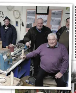  ??  ?? LEFT: Derek Carroll, Jack Byrne, Willy Fitzpatric­k, Colin Gammell, Dermot Downes, Pat Doyle, chairman John Kelly, Paddy Murphy, John Mooney, Eddie Gregory, James Gregory and Gerald Sinnott. RIGHT: Willy Fitzpatric­k with the chickens. BELOW: Colin...