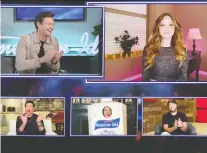  ?? ABC ?? American Idol is in the virtual realm these days as contestant­s sing from their homes using remote cameras and the internet.