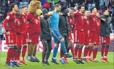  ??  ?? LÍDERES. Por pirmera vez en la temporada, el Bayern terminará la jornada como líder.