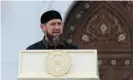  ??  ?? The Kremlin-backed head of the Chechen Republic, Ramzan Kadyrov. Photograph: Said Tsarnayev/Reuters