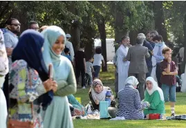  ??  ?? FUN IN THE SUN: Hundreds gathered at Victoria Park for Eid Festival