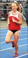  ?? BY JOHN BREWER JBREWER@
ONEIDADISP­ATCH.COM @ DISPATCHBR­EWER ON TWITTER ?? Vernon-Verona-Sherrill’s Delaney Brewer leads the 2,000m steeplecha­se during the Oneida Invitation­al on Friday, May 10.