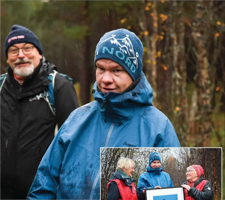  ?? ALLE FOTO: ISABELL HAUG ?? FIKK PRIS: Ut i Nord-ambassadør Ruben Larsen (29) sammen med Svein O. Leiros, hans faste turkompanj­ong. Nå er han tildelt den nasjonale folkehelse­prisen for Troms.