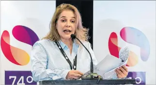  ?? ARCHIVO / EXPRESO ?? Funcionari­a. María Elvira Domínguez es la presidenta de la SIP y liderará la delegación de la institució­n.