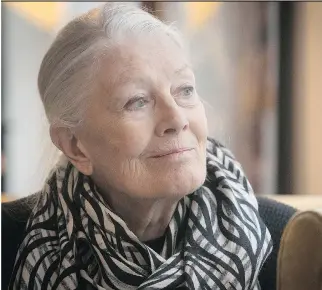  ?? PIERRE OBENDRAUF ?? British actress Vanessa Redgrave, in town for the 46th Festival du nouveau cinéma, says her sense of civic engagement took root when her parents helped Jewish refugees during the Second World War.