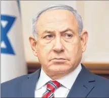  ?? AP PHOTO ?? Israeli Prime Minister Benjamin Netanyahu attends the weekly cabinet meeting at the Prime Minister’s office in Jerusalem.