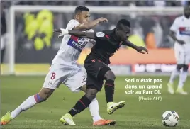  ?? (Photo AFP) ?? Seri n’était pas dans un grand soir au Parc Ol.