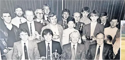  ?? ?? Lasting impact
David, second left, front row, in years gone by, and right, David on the course in his younger days