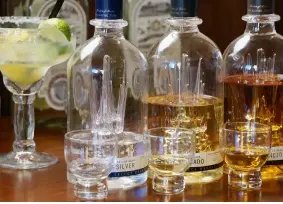  ??  ?? Milagro Barrel Select, known for its blown-glass bottle, is a high-end tequila worthy of sipping, not just mixing.