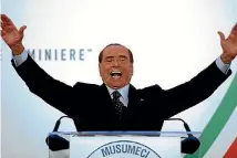  ?? PHOTO: REUTERS ?? Forza Italia party leader Silvio Berlusconi is back on the political map after years of sex scandals and graft allegation­s.