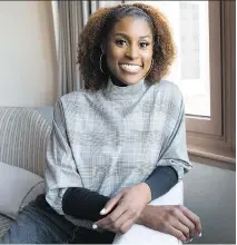  ?? AMY SUSSMAN/THE ASSOCIATED PRESS ?? Issa Rae says she “just didn’t think” about sharing a name with her character on HBO’s Insecure.