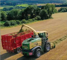  ??  ?? Shot 4: Alfie Byrne picking up silage outside Kildavin, Co. Carlow.