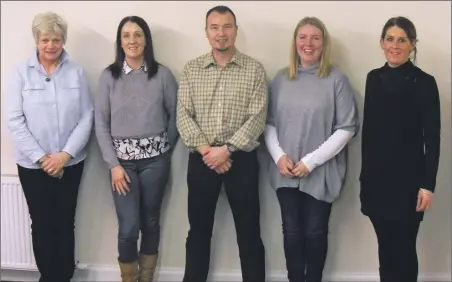  ??  ?? Advocacy workers for Argyll and Bute are Annie Timmins (Oban and Lorn), Sarah McFadzean (Kintyre), Simon Richardson (Cowal and Bute), Arlyn Bolton (Helensburg­h and Lomond) and Ailsa McCrae, team leader, (Mid Argyll).