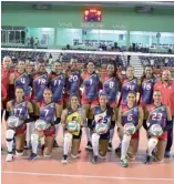  ?? FUENTE EXTERNA ?? Parte de las integrante­s de la selección femenina de voleibol.