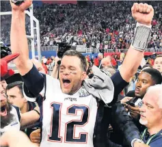  ??  ?? SCREAM OF CROP Brady celebrates his last Super Bowl win over Rams