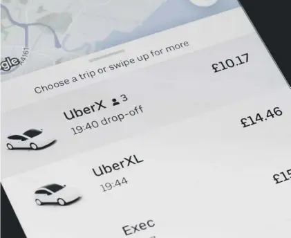  ??  ?? 0 The Uber ruling means drivers are now entitled to earn the minimum wage and receive paid holiday