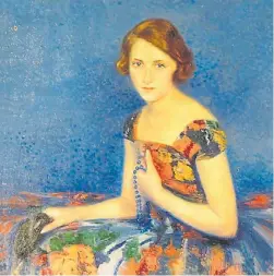  ??  ?? “Retrato”(o “Ensueño”), 1925, óleo s/ tela, 90 x 90 cm, Museo “Rosa Galisteo de Rodríguez”, Santa Fe.