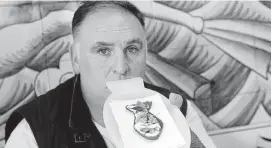  ?? ?? José Andrés will close his last remaining restaurant in South Florida next year.