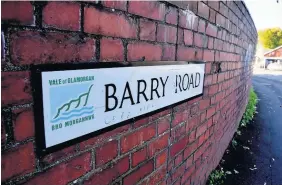  ?? PETER BOLTER ?? Barry Road in Barry, where the couple lived