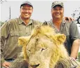  ??  ?? Walter Palmer, a 55-year-old dentist, left, paid $65,000 to shoot and kill Cecil